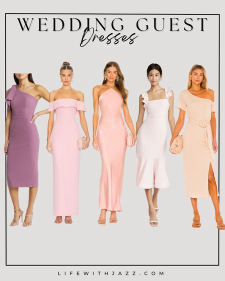 Spring guest wedding dress / special occasion dresses / pink / light pink / beige 

Revolve 
Nordstrom 
Shopbop 

#LTKwedding #LTKSeasonal