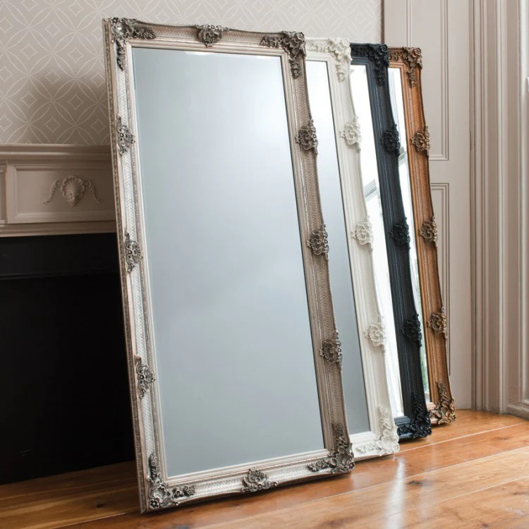 Gallery Interiors Abbey Leaner Mirror Silver | Olivia's