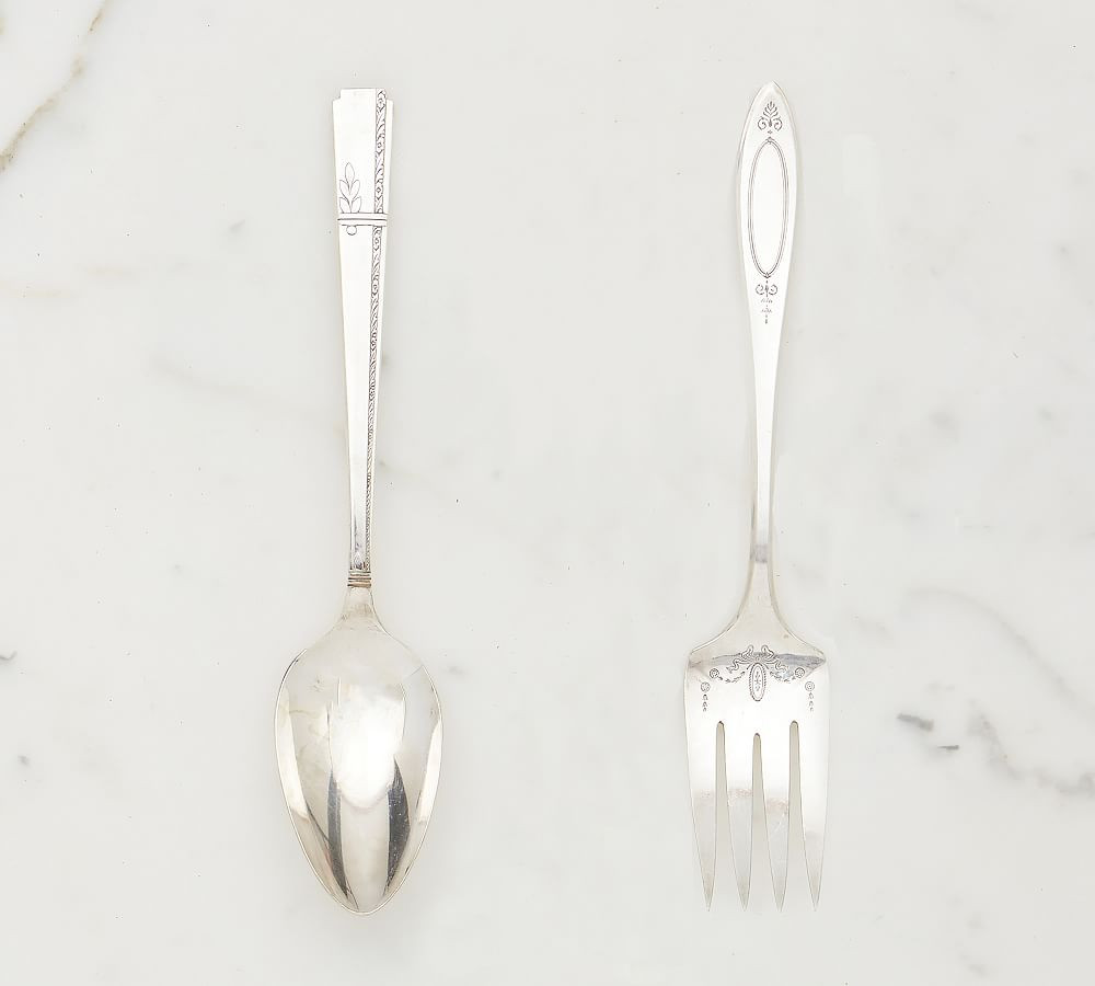 Vintage Found Hotel Silver Serving Utensils - Set of 2 | Pottery Barn (US)