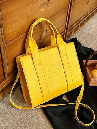 Tote Bag For Women Trendy PU Handbag, Top Handle Satchel Purse Casual Crossbody Bag Mother's Day ... | SHEIN