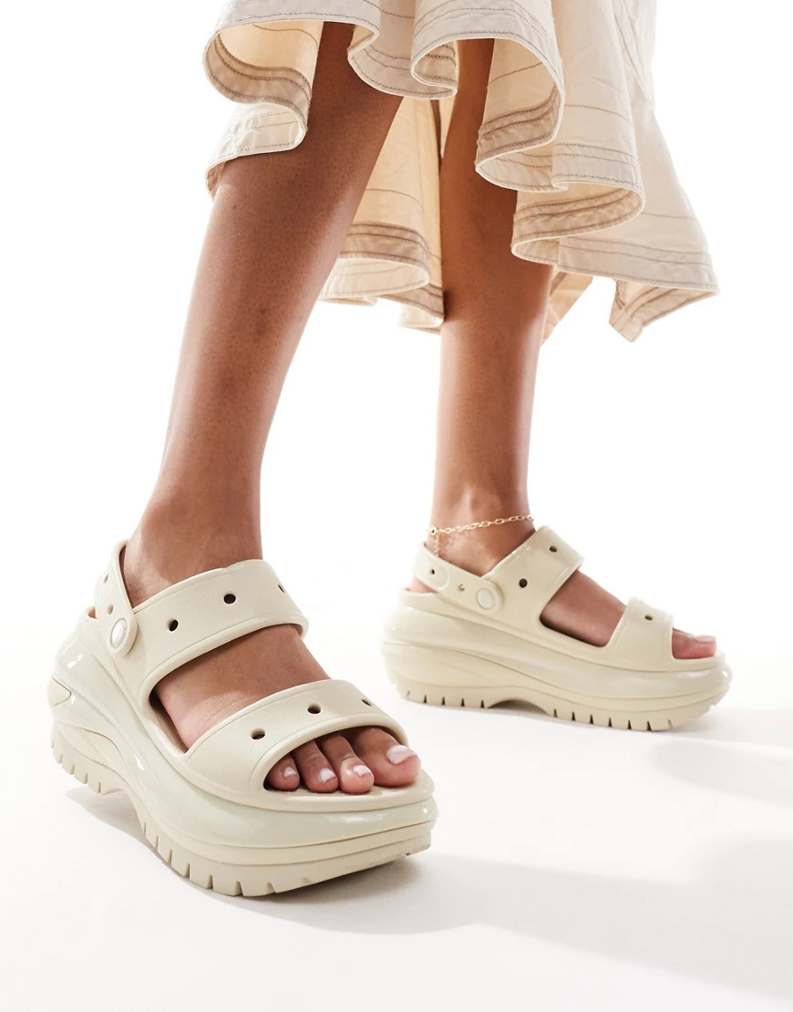 Crocs Mega Crush sandals in bone-Neutral | ASOS (Global)