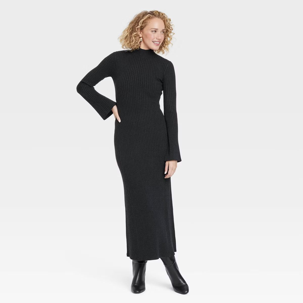 Women's Long Sleeve Maxi Sweater Dress - A New Day™ | Target