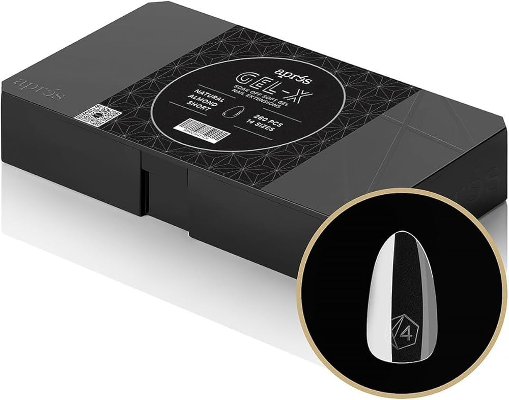 Aprés Gel-X® Almond Box of Nail Tips | 280 Gel-X Tips, Soft Tips, 14 Sizes 00-9 | Half-sizes In... | Amazon (US)