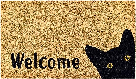 Calloway Mills AZ105001729 Kitty Korner Doormat, 17" x 29", Natural/Black | Amazon (US)