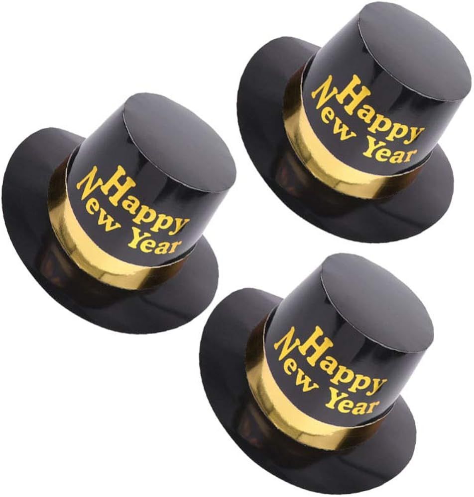 Gadpiparty 6Pcs Happy New Year Top Hat New Years Eve Party Hats Fancy New Year Paper Top Hat Pape... | Amazon (US)