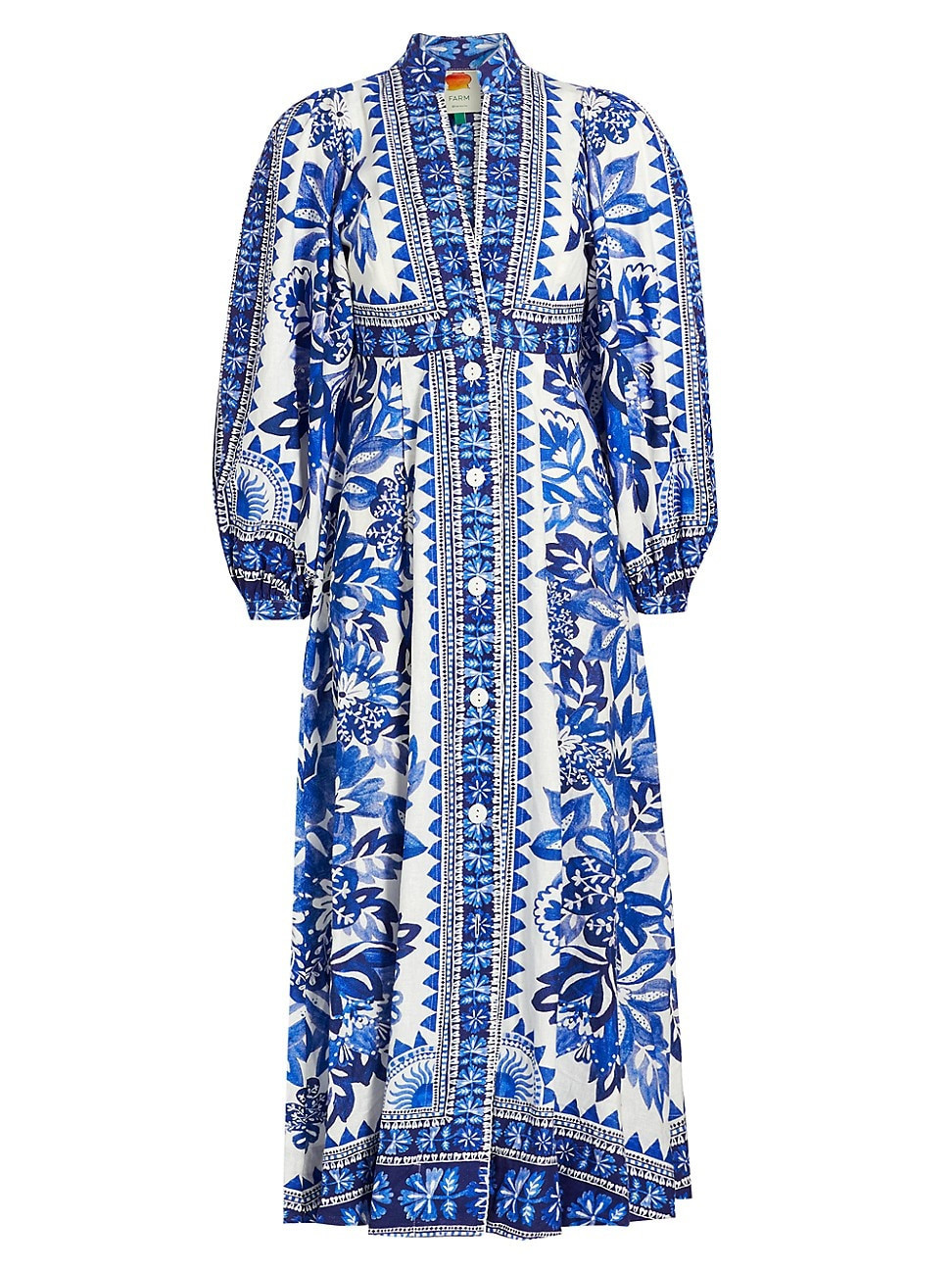 Women's Flora Tapestry Maxi Dress - Flora Tape Stry Off White - Size Small | Saks Fifth Avenue