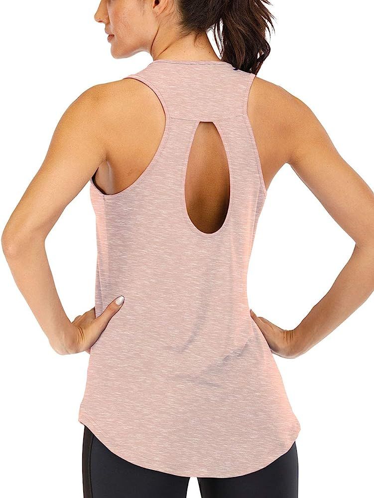 ICTIVE Yoga Tops for Women Loose fit Workout Tank Tops for Women Backless Sleeveless Keyhole Open... | Amazon (US)