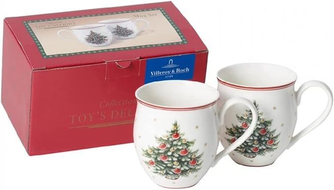 Villeroy & Boch Delight 2-Piece Mug Set, X Mas Tree | Amazon (US)