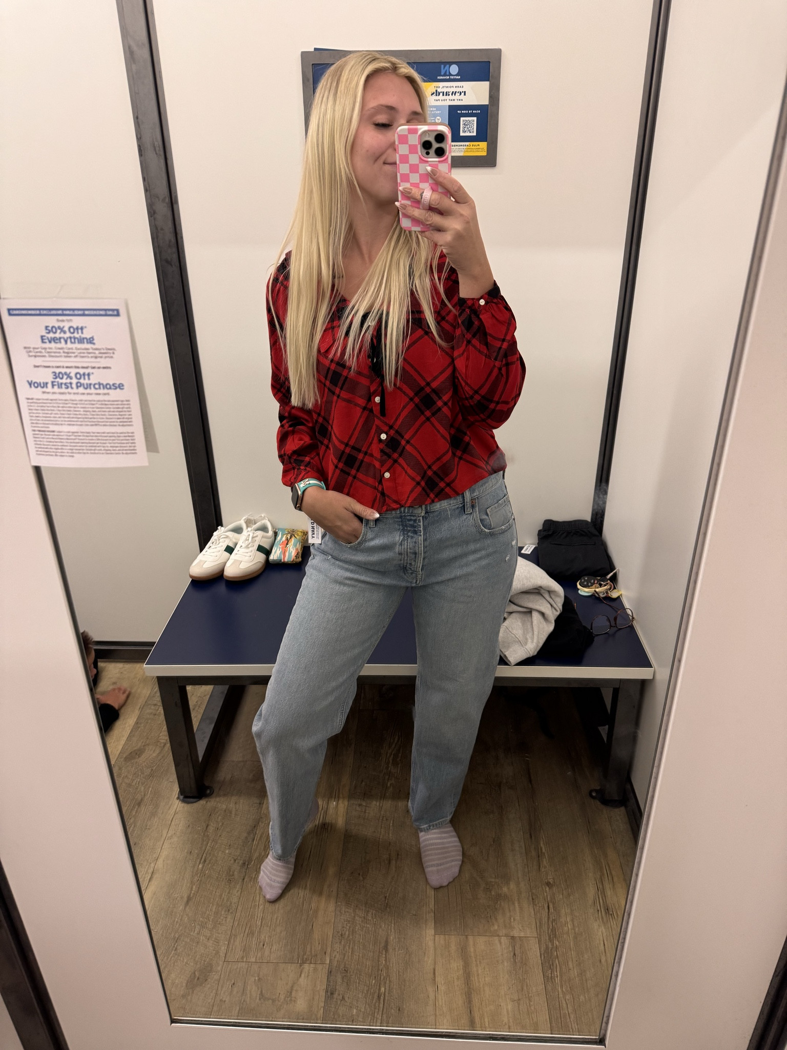 This shirt is so cute! If you feel like getting festive for work, I’d probably wear the shirt - the jeans were a little big on me! I needed to size down but overall loved them!

#LTKmomlife #LTKSaleAlert #LTKHoliday