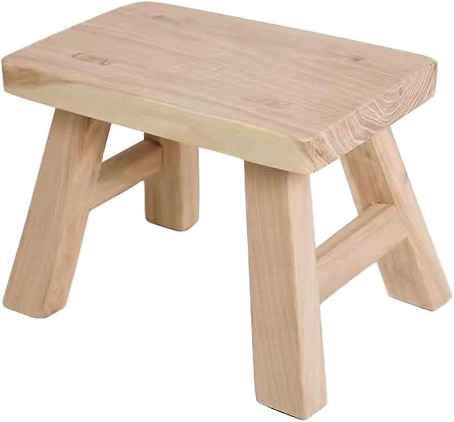 Unfinished Step Stool Footstool Wooden 11 inch for Kids Adults Plant Stand Plant Stand Fishing St... | Amazon (US)