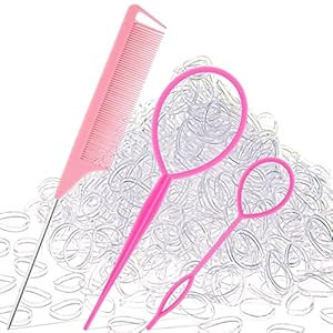 1000Pcs Clear Elastic Hair Rubber Bands, Soft And Small Hair Elastics Ties for Girls And Women, 2... | Amazon (US)