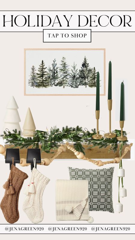 Target Holiday Decor | Fireplace Mantel Decor | Stockings | Faux Greenery | Ceramic Christmas Tree | Bell Swag

#LTKhome #LTKHoliday #LTKSeasonal