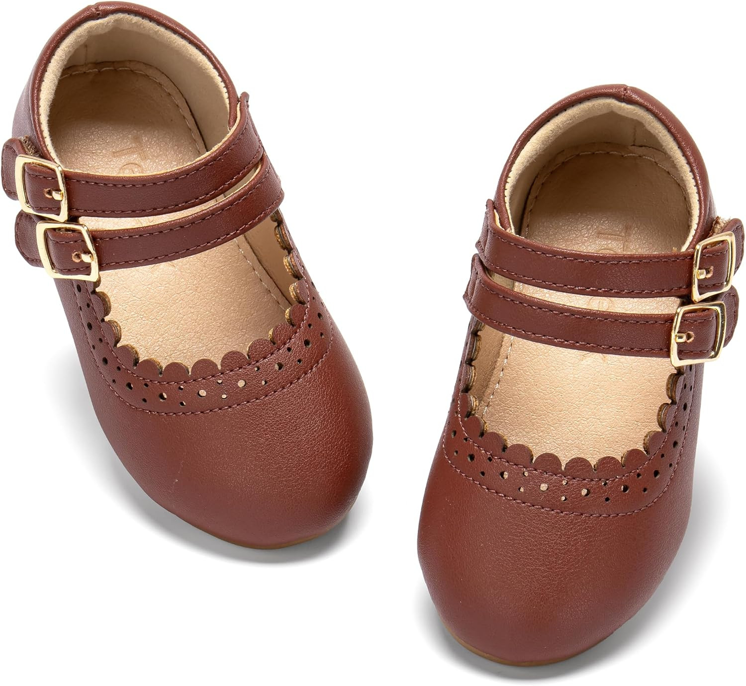 Girls' Vintage Mary Jane Ballet Flats - Shiny Patent Leather Party Shoes | Amazon (US)