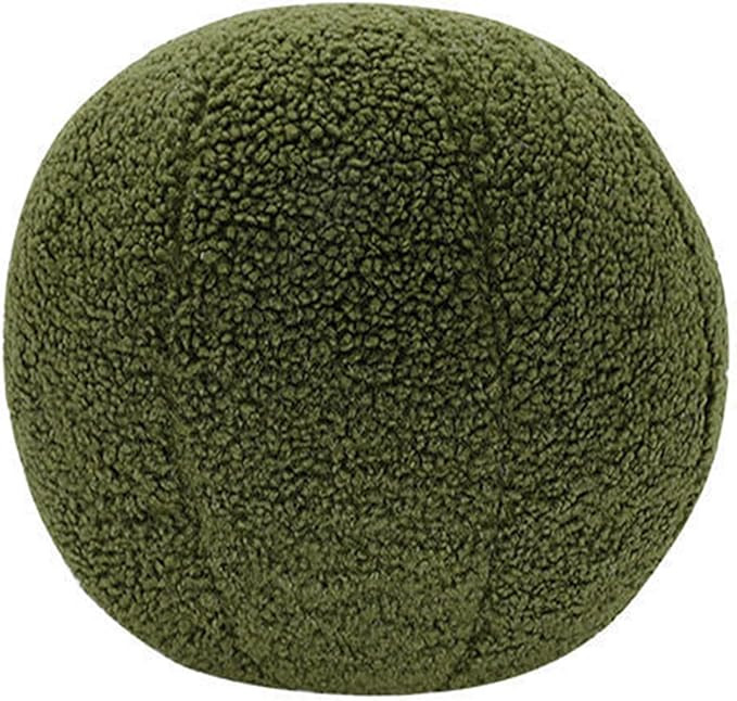 Round Ball Decorative Pillow Army Green Sofa Bed Round Accent Pillow Plush Ball Pillow Nordic Sty... | Amazon (US)