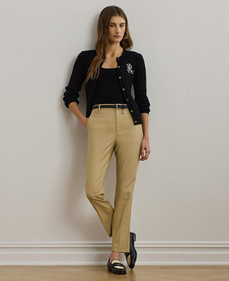 Lauren Ralph Lauren Double-Faced Stretch Cotton Pant, 0PS - 18 - Macy's | Macy's