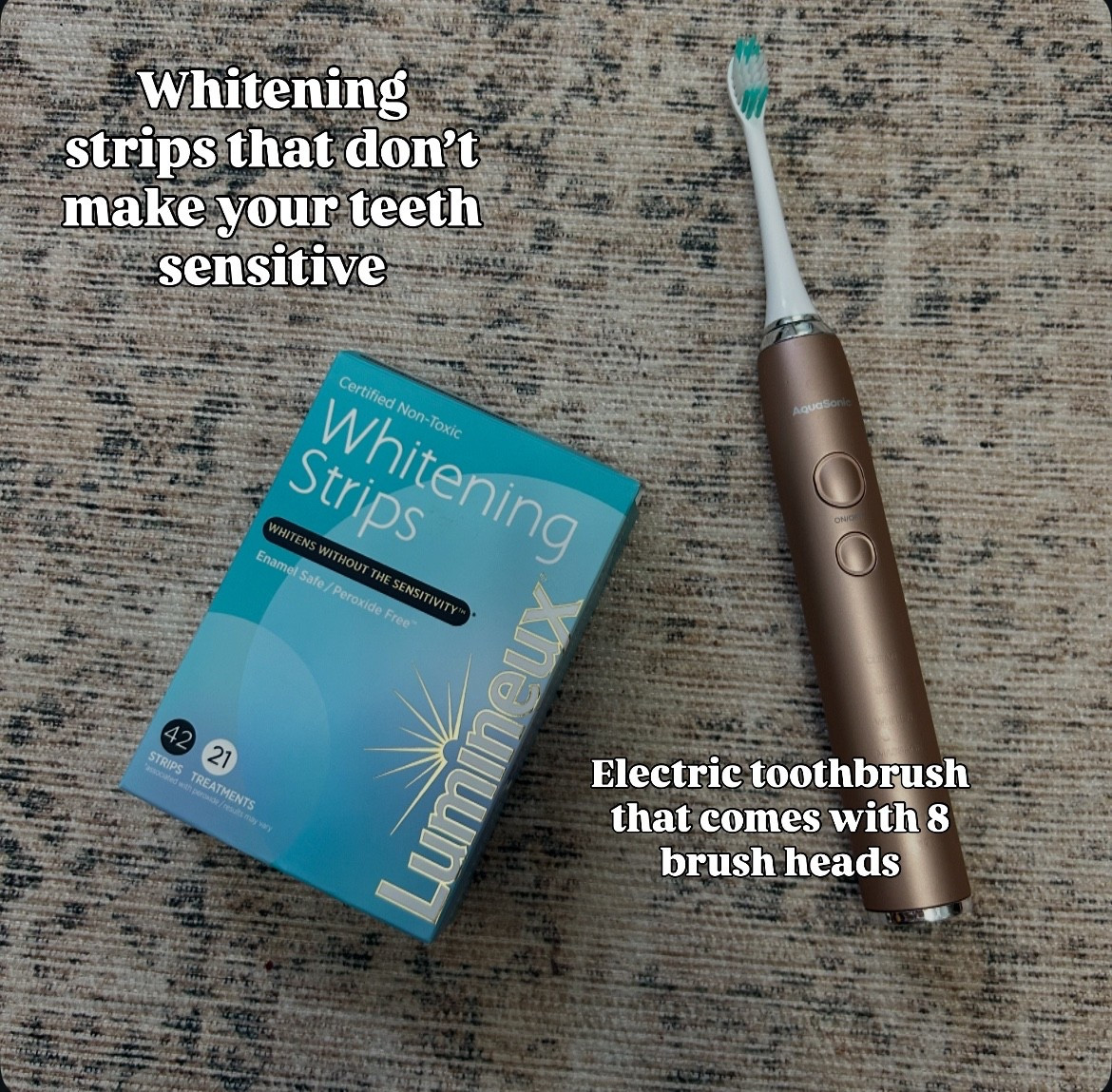 Beauty favorites I’m taking with me into 2026! Whitening strips that don’t make your teeth sensitive! And I am super obsessed with this electric toothbrush that comes with 8 brush heads! 

#LTKselfcare #LTKFindsUnder50 #LTKBeauty