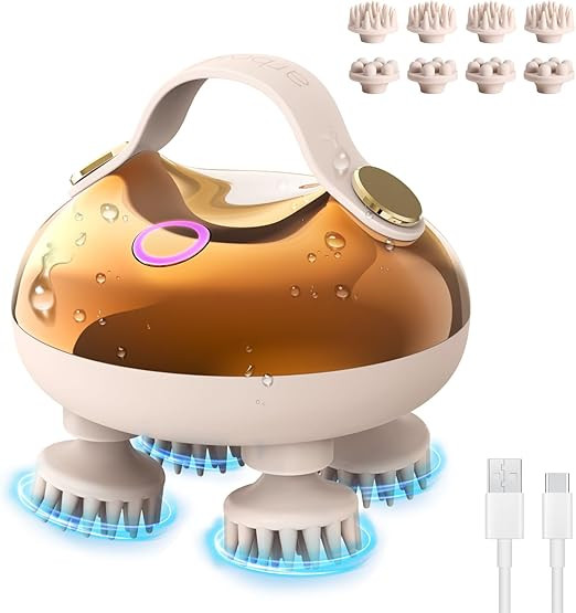 arboleaf masseur de tête électrique, masseur de cuir chevelu IPX7 imperméable à l’eau avec ... | Amazon (FR)