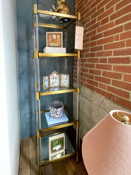 Oscarine Lucite Narrow Mirrored Bookshelf from Anthropologie! ✨ 

• Girly glam style
• Gold, acrylic, glass
• Open shelves for displaying

#LTKHome #LTKSaleAlert