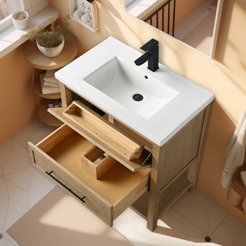 Bickley 30'' Single Bathroom Vanity with Ceramic Top | Wayfair North America