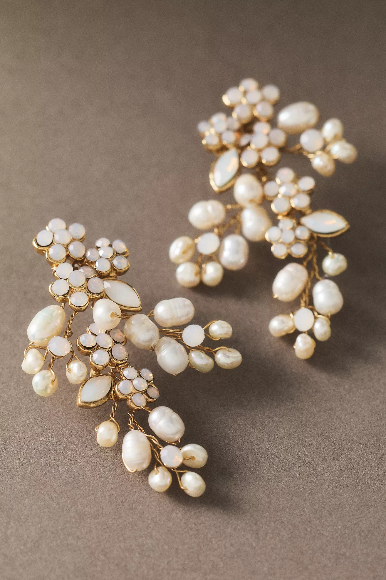 Twigs & Honey Freshwater Pearl and Crystal Cluster Earrings | Anthropologie (US)