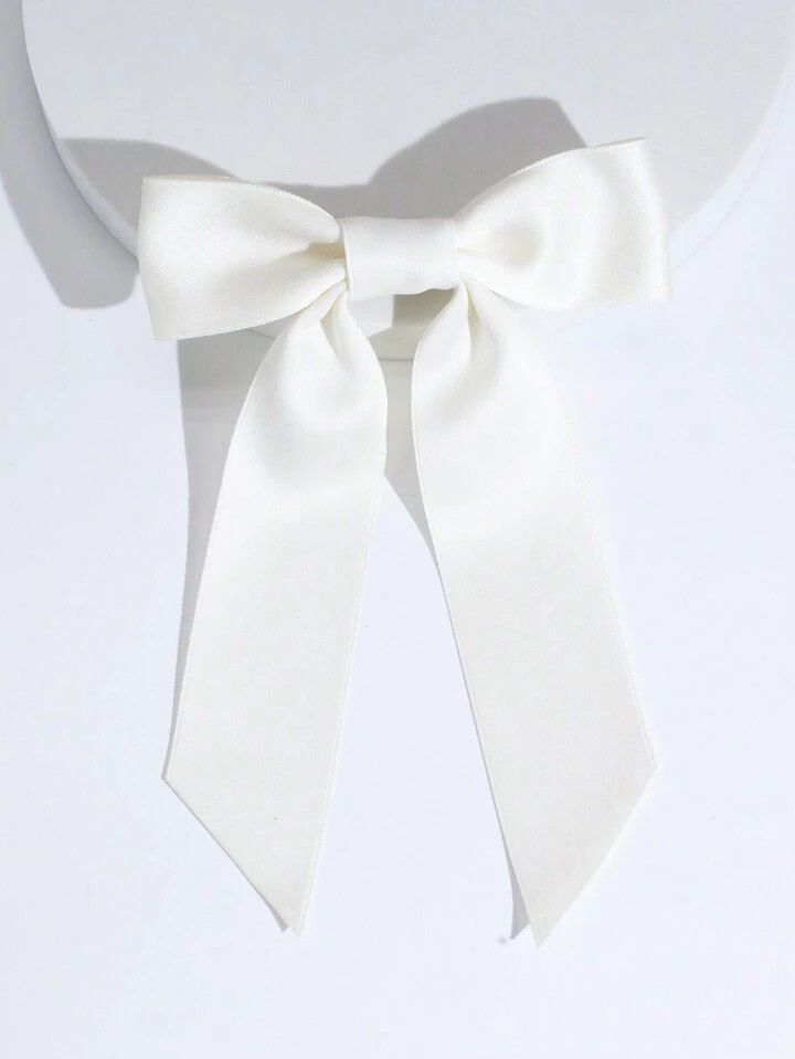 1pc Women's Fabric Ribbon Large Bow Hair Clip, Sweet And Vintage Daily Velvet Hair Accessory, Sui... | SHEIN