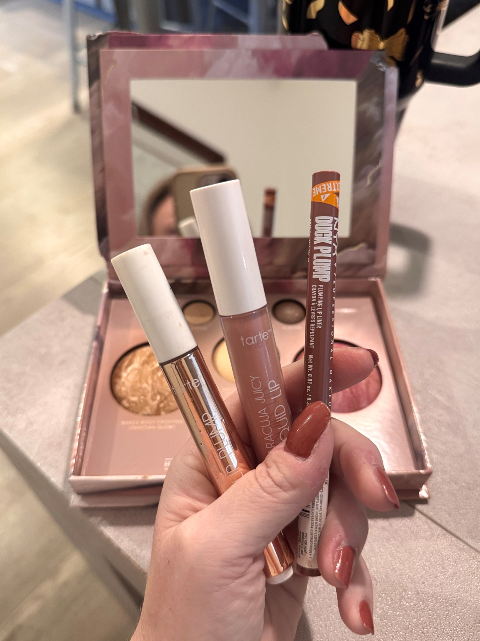 NYX liner in Beige Boost
Tarte liquid lip in Pink Beige
Tarte lip plump in Pink Nude 

#LTKFindsUnder50 #LTKOver40 #LTKBeauty