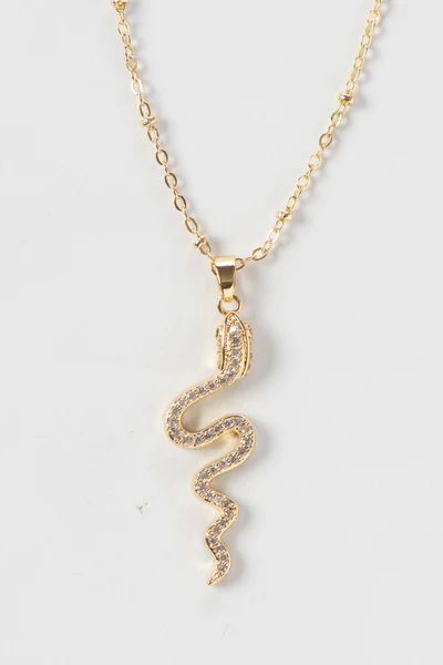 Gold Snake Necklace | Lane 201 Boutique