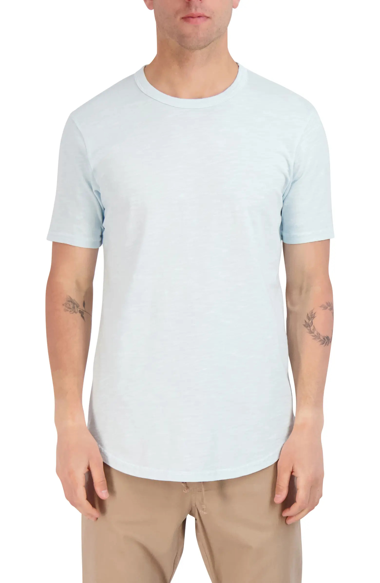 Sun Faded Slub Scallop Crew T-Shirt | Nordstrom