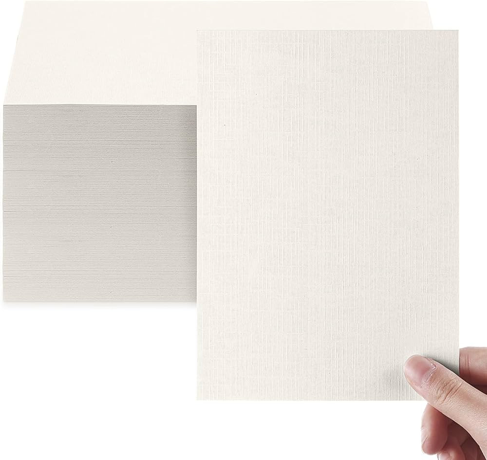 200 Sheets Linen Cardstock 5 x 7 Invitation Cardstock Heavy Weight Printer Paper Cardstock 92lb 2... | Amazon (CA)
