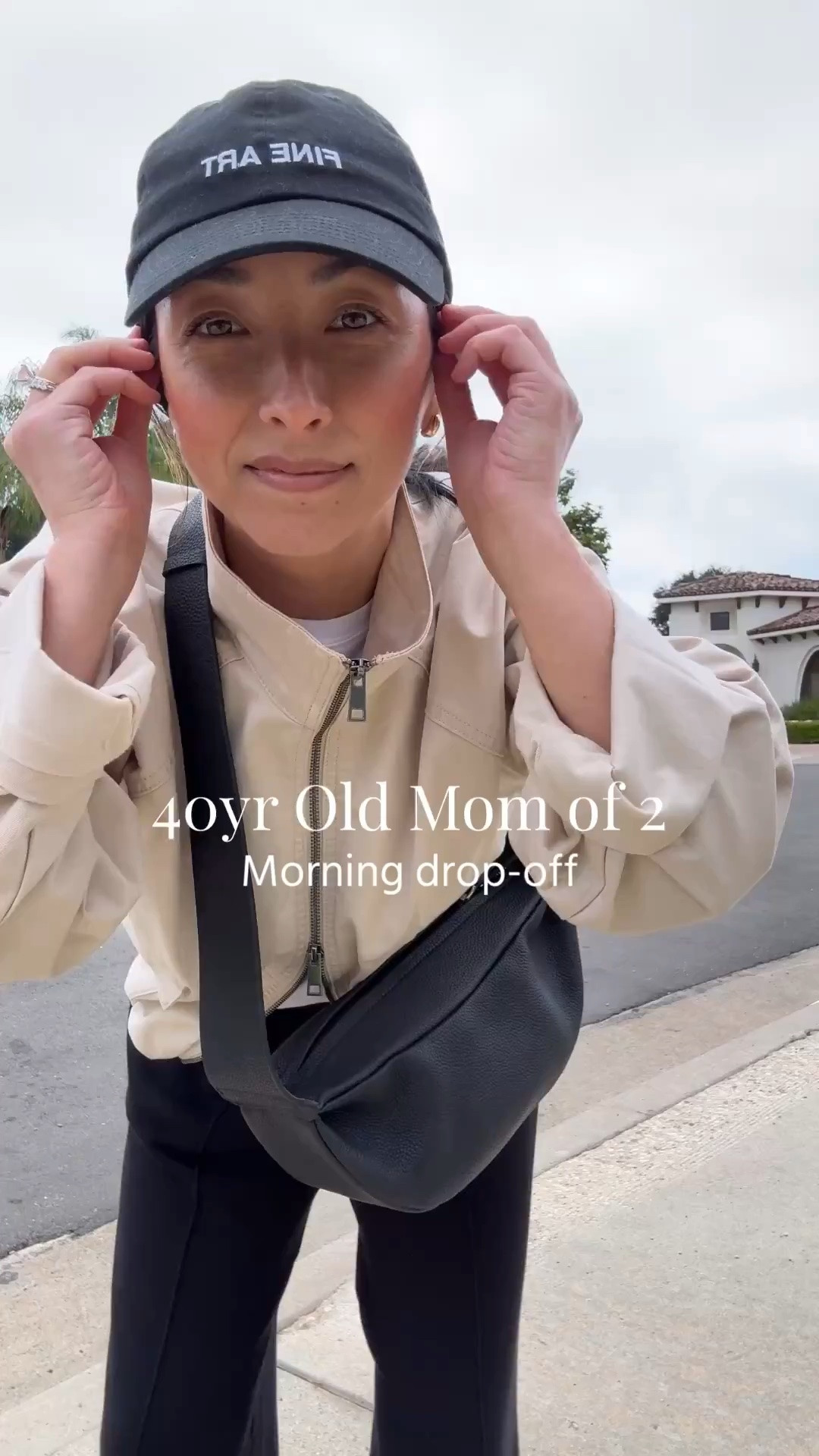 40yr old mom of 2 - What I wore for morning drop-off. Varley pants are a go-to, so easy and elevated. 

Joe's jacket small - could wear the xs
Madewell tee xs
Varley pants small 28" inseam - need the xs
Nike sneakers 6
Amazon sling bag
Fine Art hat - old
Quince earrings

#LTKootd #LTKPetite #LTKmomlife
