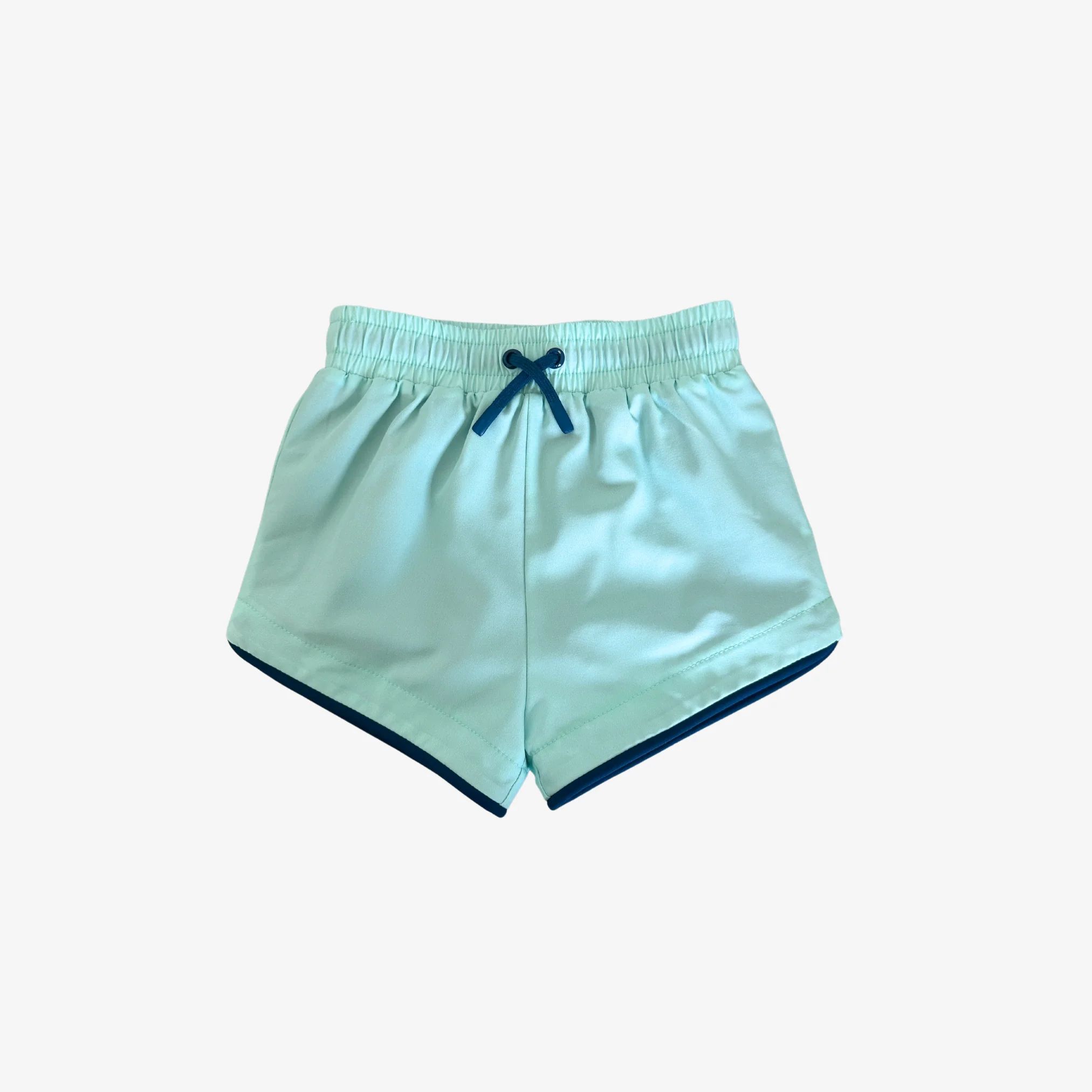 Seaside Short - Mint/Navy | Boys Swimwear | Swim Trunks | Ollie's Day