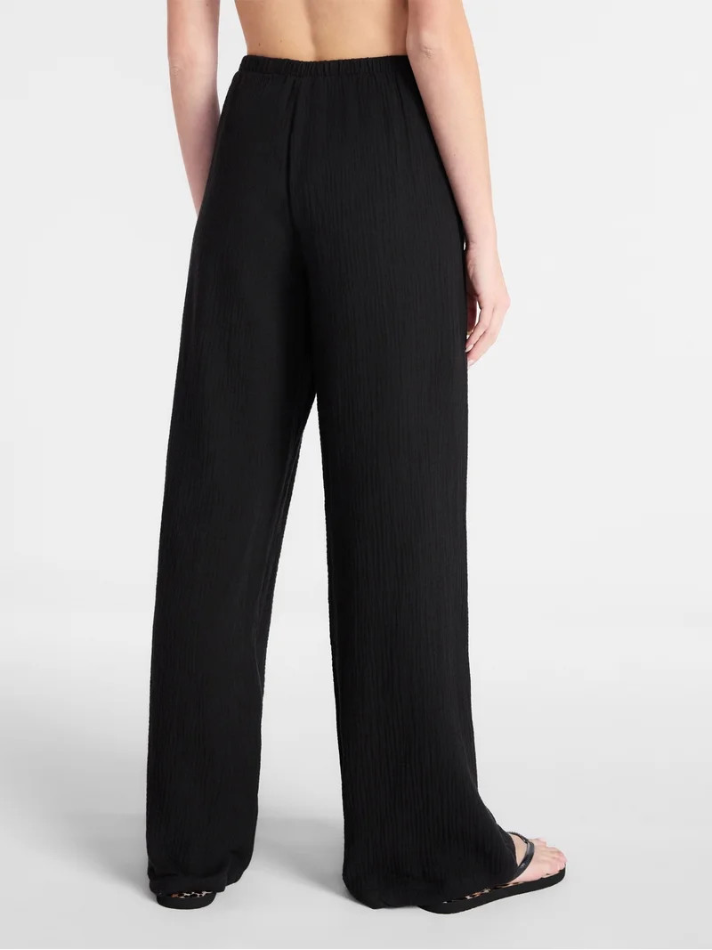 No Boundaries Side Tie Gauze Beach Pants, Women's XXS-XXL | Walmart (US)