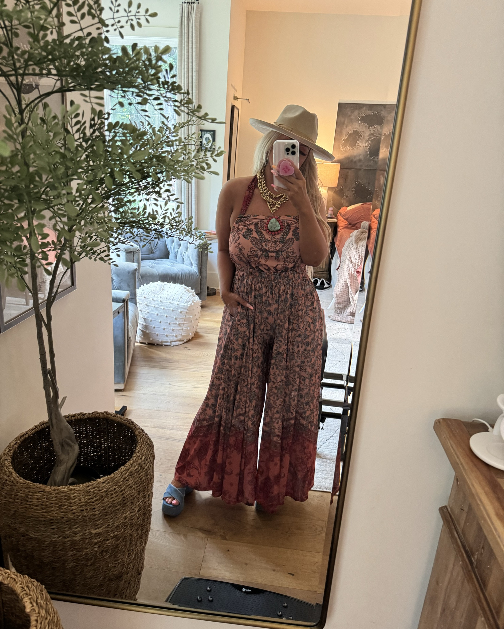 Most beautiful paisley bandanna print jumpsuit from Free People. The coral is seasonless, and looks amazing layered up or by itself. You can size down 💕

#LTKBeauty #LTKOver40 #LTKStyleTip