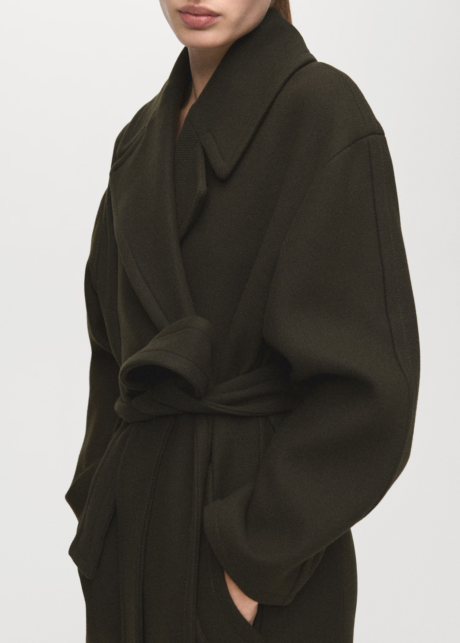 Manteco wool coat with belt | MANGO (UK)