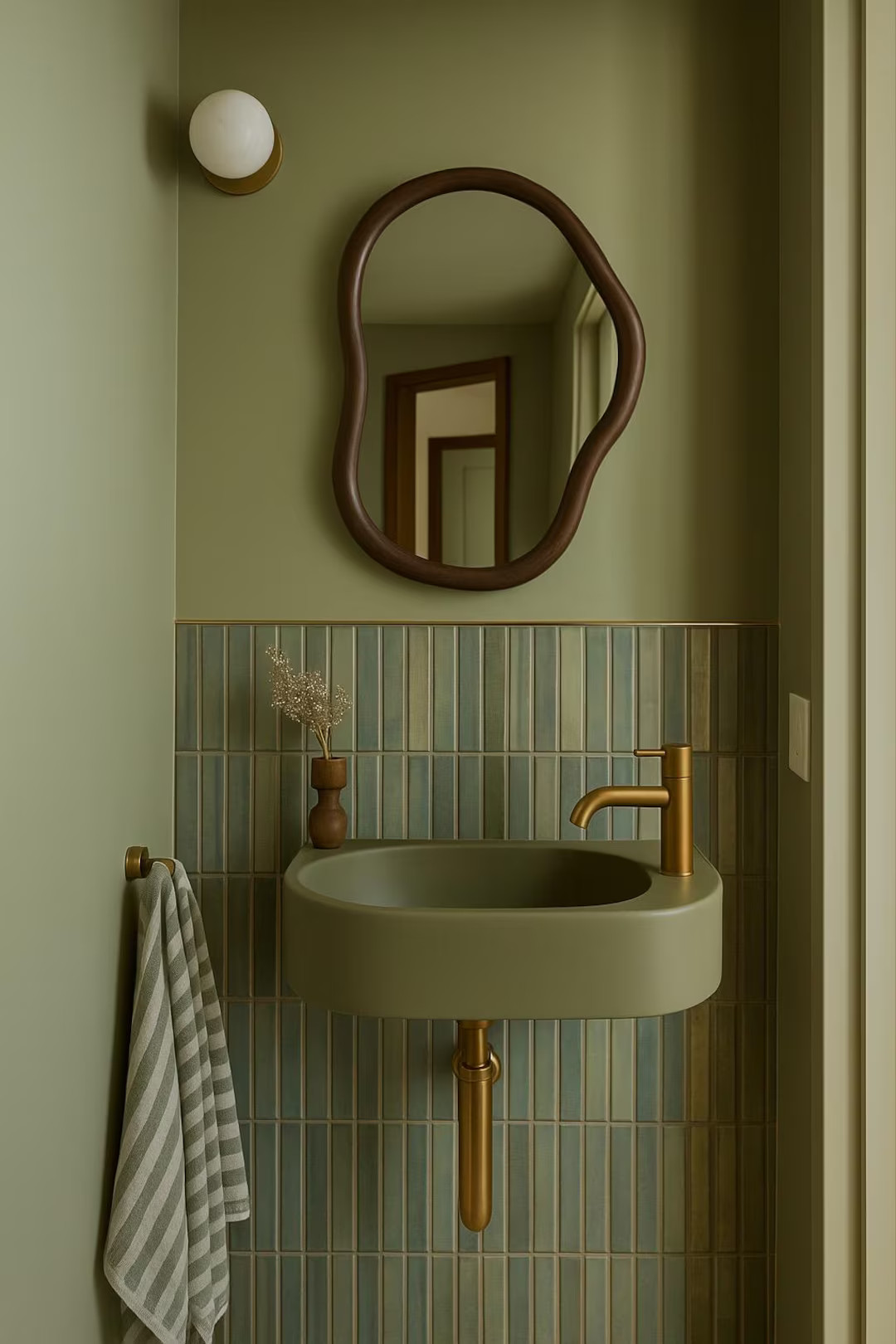 Asymmetrical Wooden Frame Wall Mirror: Decorative Irregular Shape - Etsy | Etsy (US)