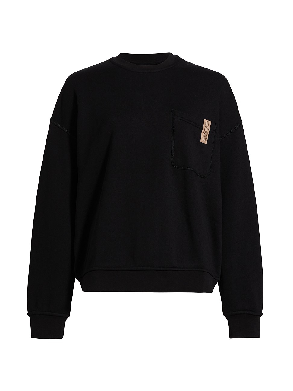 Women's Silksweat Cotton-Blend Sweatshirt - Immersed Black - Size XXS | Saks Fifth Avenue