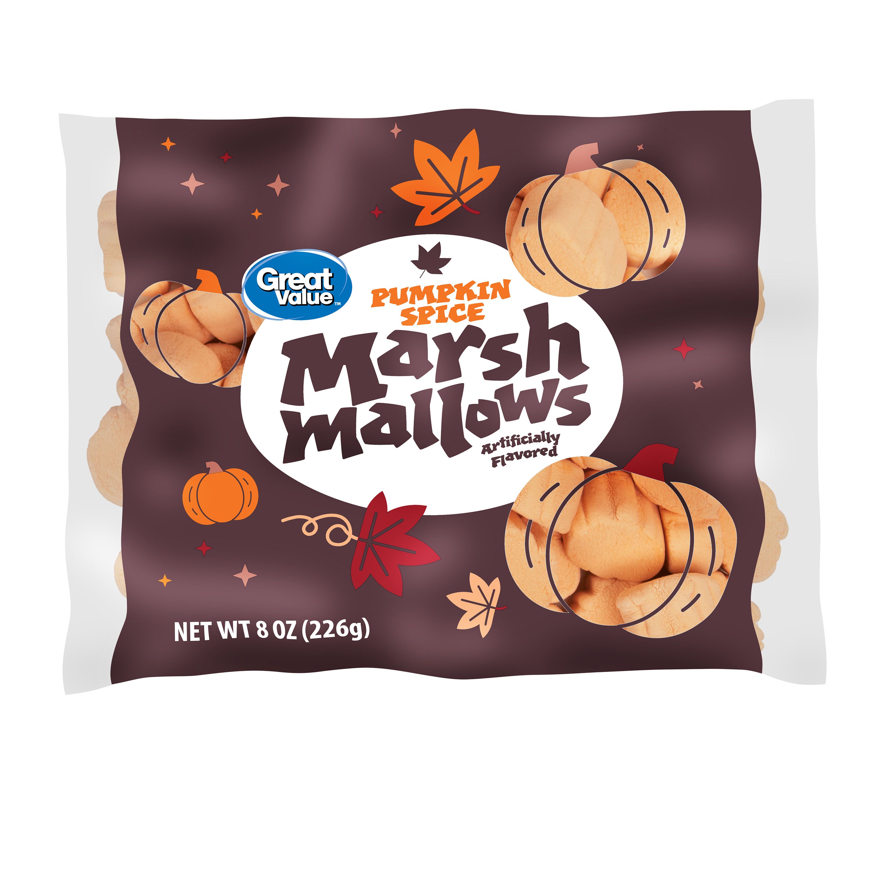 Great Value Pumpkin Spice Marshmallows, 8 oz - Walmart.com | Walmart (US)