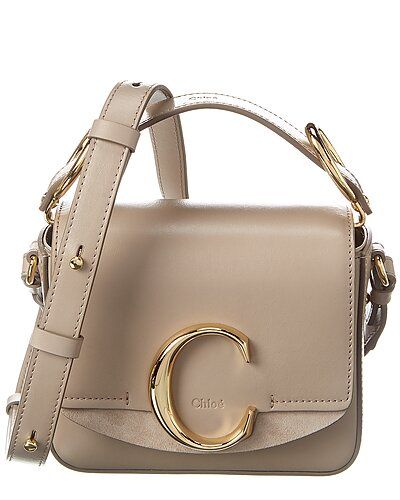 Chloé C Mini Leather & Suede Shoulder Bag | Ruelala