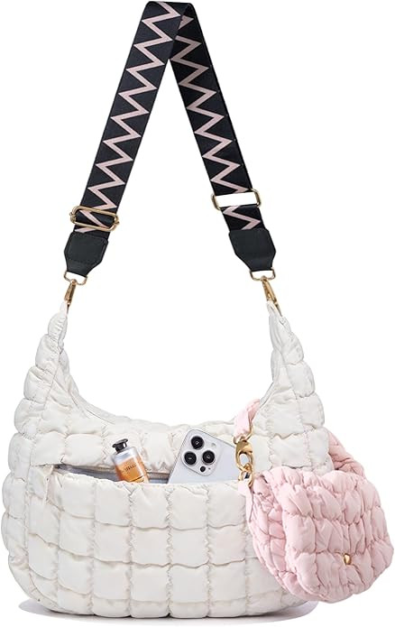 NAARIIAN Puffer Hobo Crossbody Bag for Woman with Mutiple Pockets, Small Quilted Puffy Purses for... | Amazon (US)