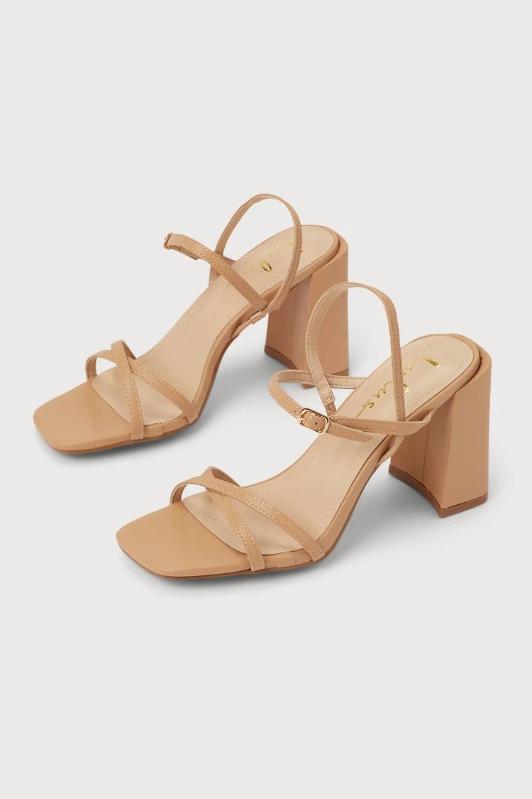 Petriana Light Nude Ankle Strap High Heel Sandals | Lulus (US)