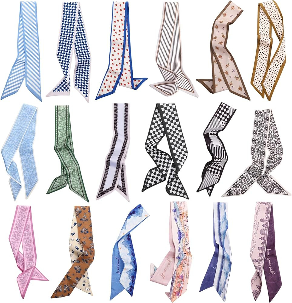 Fashion Scarves for Women Multifunctional Purse Scarf Boho Neck Scarves for Headband Bag Belt Hai... | Amazon (US)