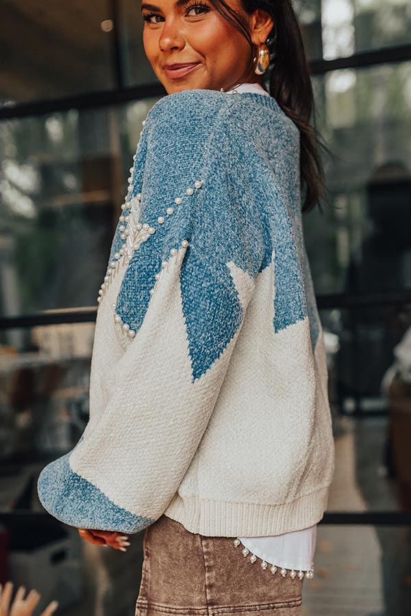 Tracking Promises Embellished Chenille Sweater | Impressions Online Boutique