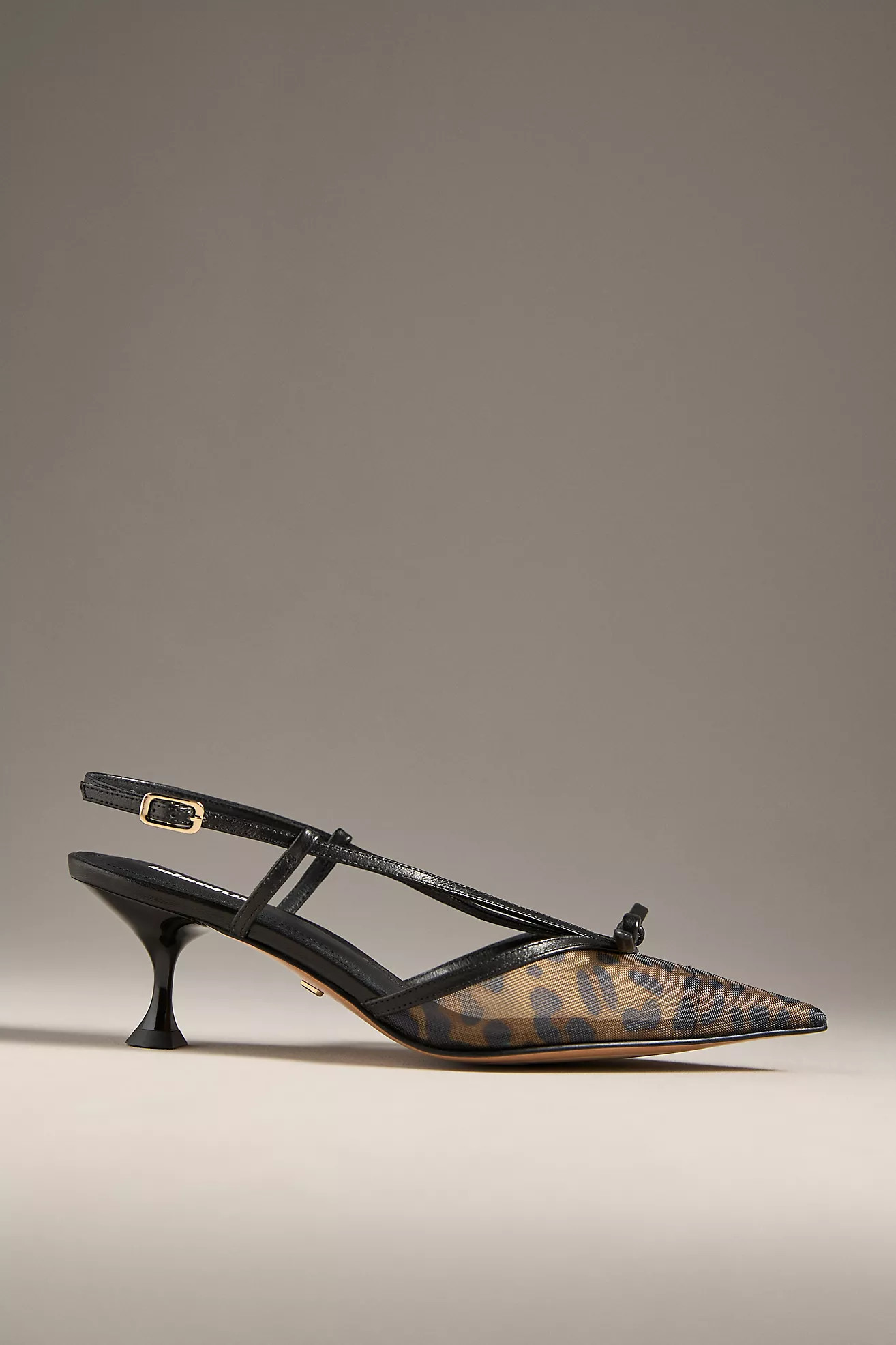 Lola Cruz Satina Slingback Kitten Heels | Anthropologie (US)