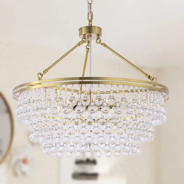 Cataleta 6 - Light Crystal Dimmable Tiered Chandelier | Wayfair North America