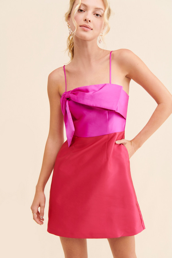 Serena Bow Mini Dress | Nuuly