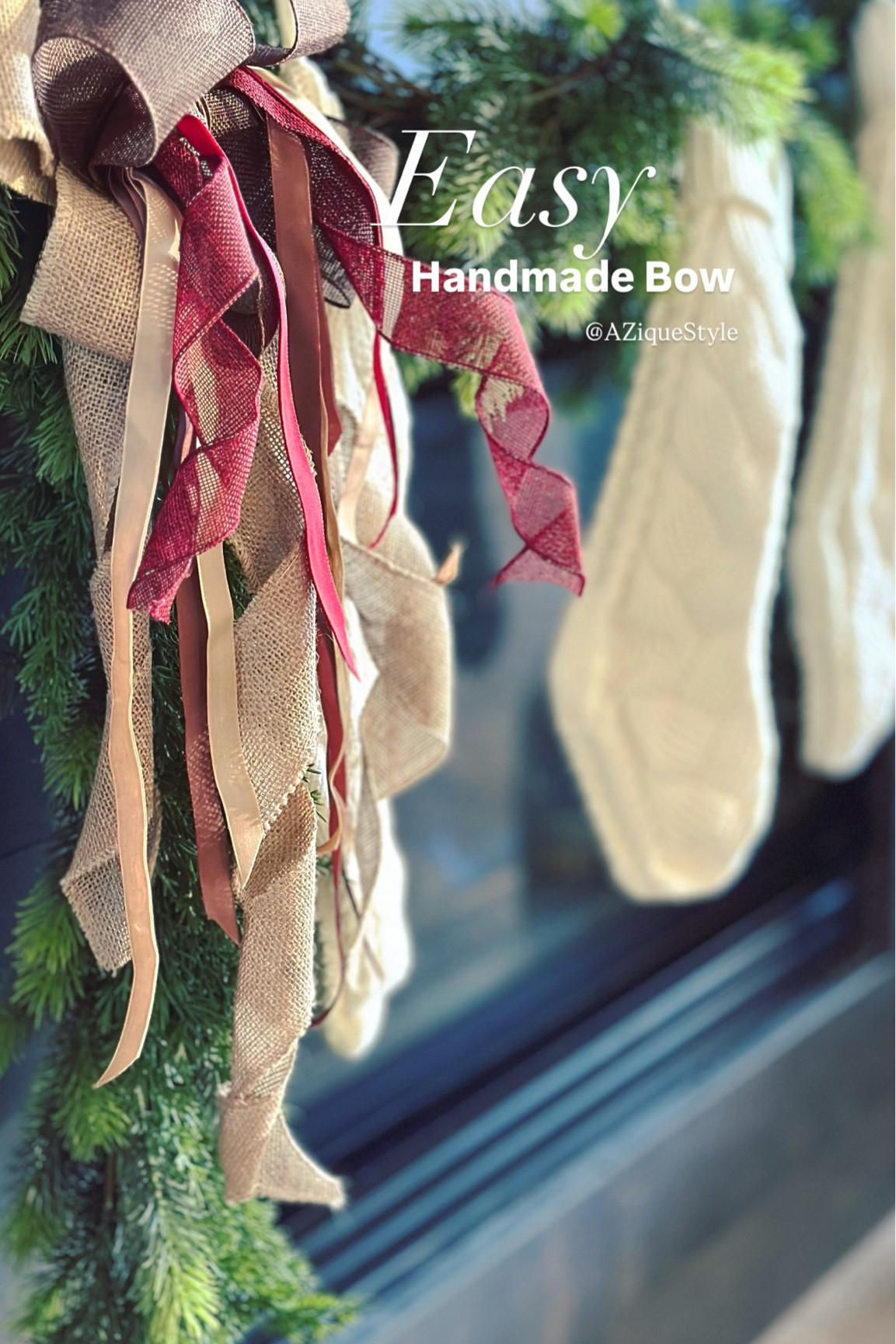 Super easy handmade Bow! #aziquestyle #christmasbow 

#LTKParties #LTKHoliday #LTKGiftGuide