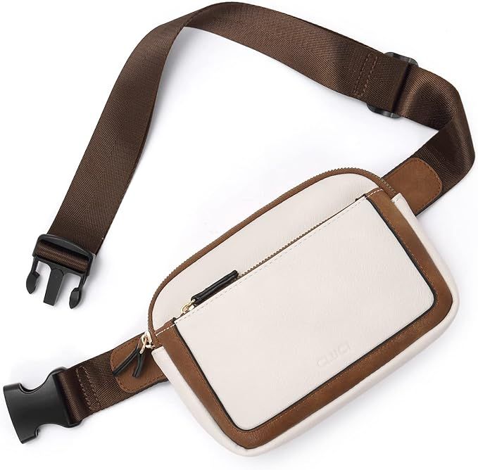 Belt Bag for Women, Mini Everywhere Crossbody Waist Bag Adjustable Strap, Vegan Leather Women's F... | Amazon (US)