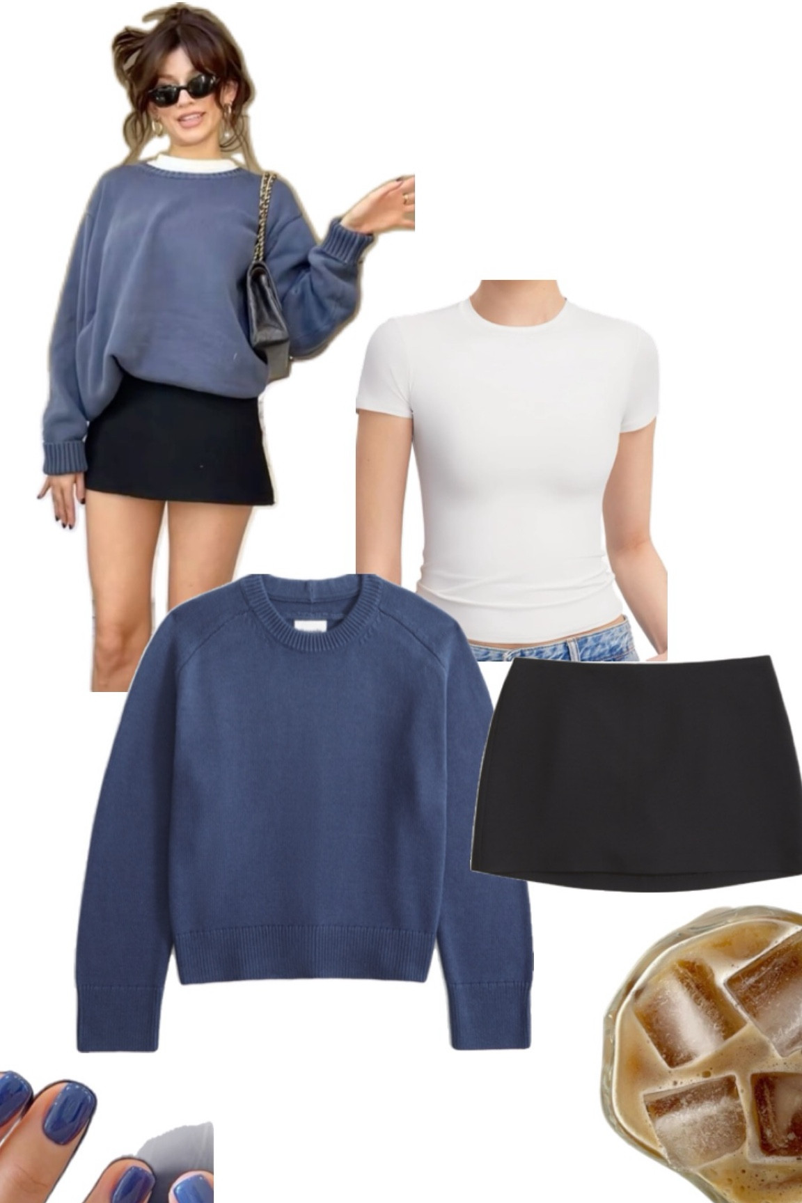 Pinterest outfit, Pinterest fall outfit, blue sweater, Abercrombie fall style, fall outfit, black mini skirt outfit, LTKFALLSALE

#LTKSeasonal #LTKFallSale #LTKxPrimeDay