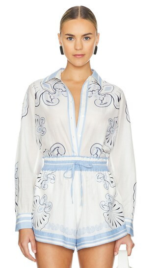 Shani Shemer Vanessa Shirt in White. - size M | Revolve Clothing (Global)