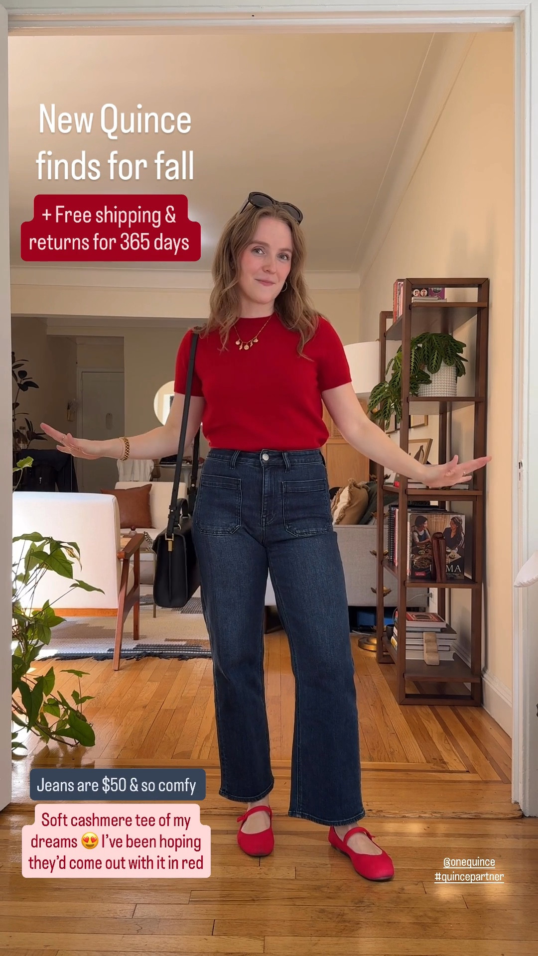 Quince fall outfit free shipping & returns
Small cashmere tshirt size up 1
26 inseam size 25 stretch patch pocket jeans
@onequince #quincepartner


#LTKFindsUnder100 #LTKStyleTip